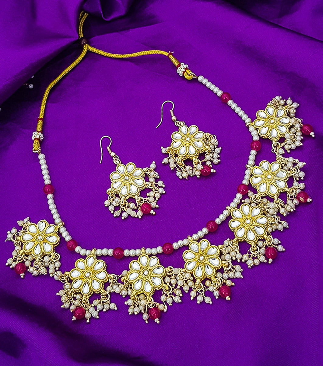 Buy Gold plated CZ Necklace Set - Griiham