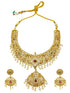 Gold Plated Bridal Polki Short Necklace Set