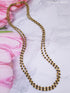 1 gm Micro gold plated 2 Line Chain with Black beeds 30 inches 8602N - Griiham