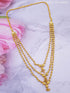 1 gm Microgold plating golden bead Rajkot chain 18 inches 3layers10662N - Griiham