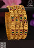 1 gm gold plating Laxmi mutlicolor set of 4 bangles 12213A - Griiham