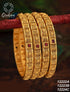 1 gm gold plating Laxmi mutlicolor set of 4 bangles 12225A - Griiham