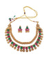 Gold plated Multi colored stone Necklace Set