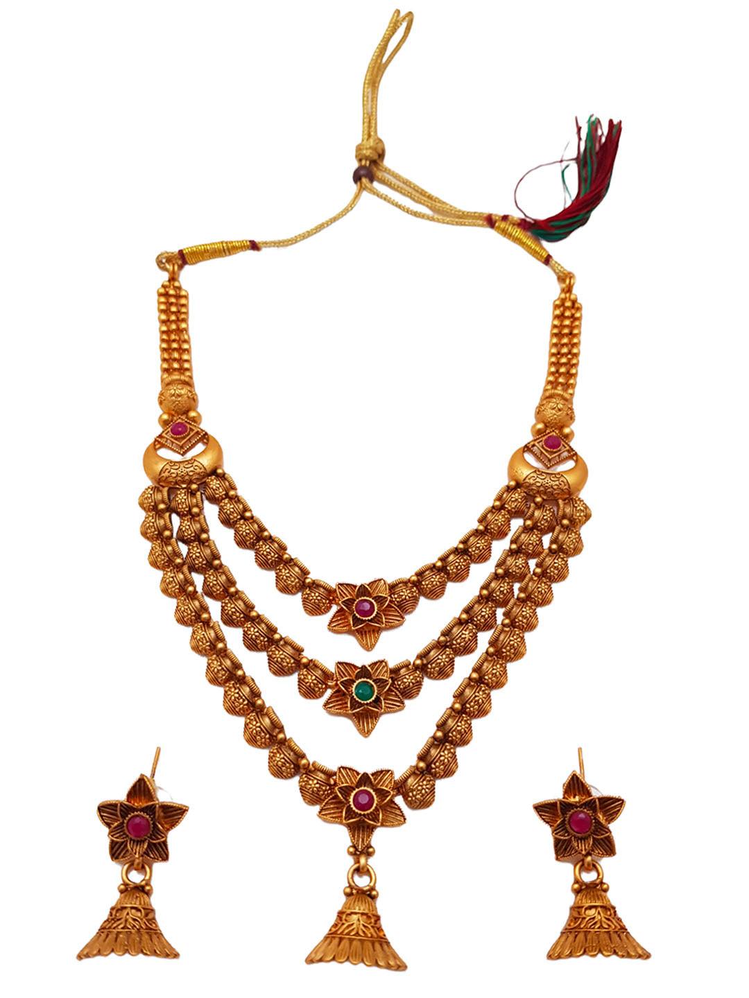 Premium Gold Medium Necklace set