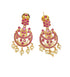 Sayara AD Collection High Quality Full Ruby Stones Chandbali Design Short Necklace set