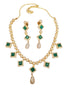 Premium Gold Plated Sayara Collection CZ Necklace set