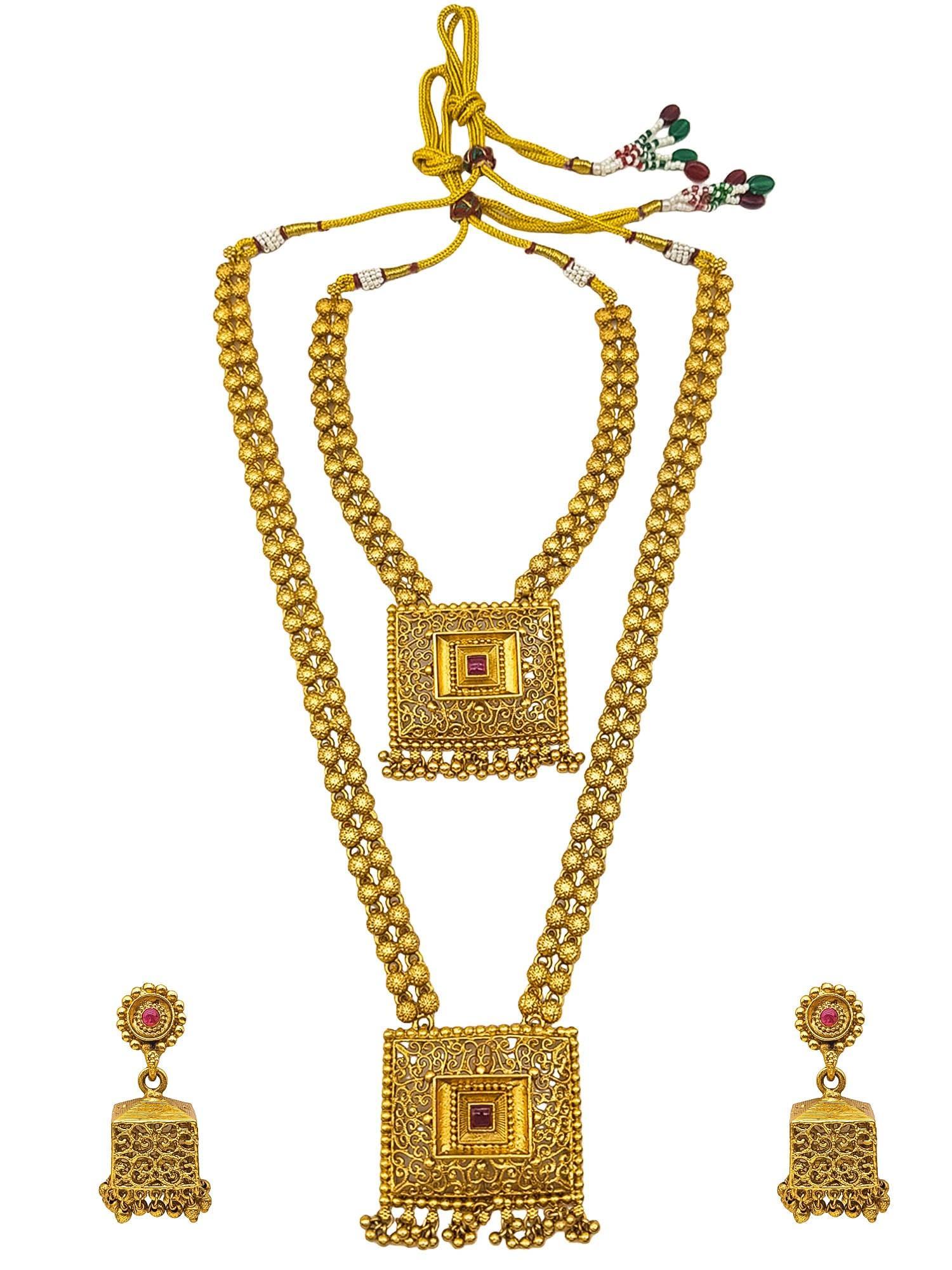 Antique Premium Gold finish necklace Combo set