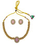 Gold Plated Choker Necklace Set multicolor