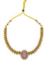 Gold Plated Choker Necklace Set multicolor