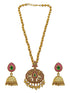 Gold Plated Long Temple design Necklace Set