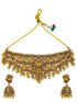 Gold Plated Choker Necklace Set multicolor