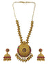 Gold Plated Long Temple design Necklace Set