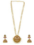 Gold Plated Long Temple design Necklace Set