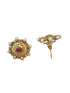 Gold Plated Choker Necklace Set Ruby