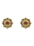 Gold Plated Choker Necklace Set Ruby