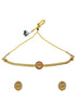 Gold Plated Sleek Simple Choker Necklace Set