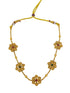 Gold Plated short floral Necklace Set