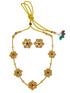 Gold Plated short floral Necklace Set