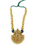 Premium Gold Finish Exclusive Pendent Set with Gundu and CZ Stones