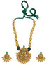 Premium Gold Finish Exclusive Pendent Set with Gundu and CZ Stones