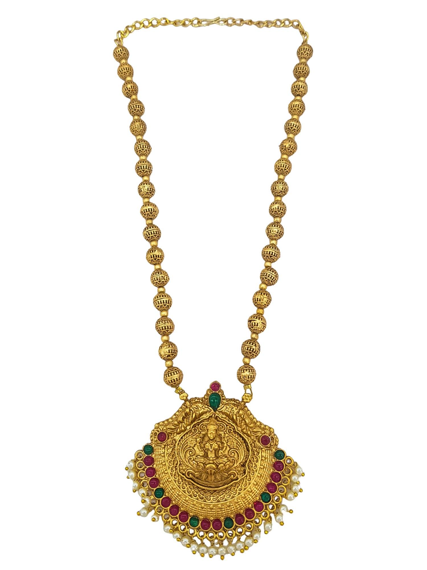 Gold Plated Long Necklace Set