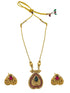 Premium Gold Finish Reversible Necklace Set with AD Stones