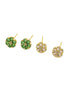 Gold Plated Stones Jhumki earrings with interchangeable stones