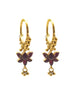 Gold Plated Stones Jhumki earrings with reversible style