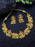 Premium Cz Stone Classic Temple Necklace Set