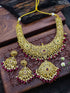 Gold Plated Bridal Polki Short Necklace Set