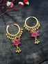 Gold Plated Stones Jhumki earrings with reversible style