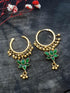 Gold Plated Stones Jhumki earrings with reversible style