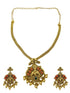 Premium Quality Gold Plated Long Necklace Set in coral