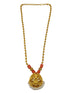 Gold Plated Long Necklace Set in coral