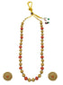 Gold Plated In Coral Beads Long Necklace Set