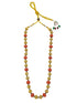 Gold Plated Long Necklace Set in coral