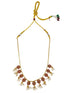 Gold Plated Floral Delicate Necklace set with pearls