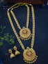 Antique Premium Gold finish Laxmi necklace Combo set