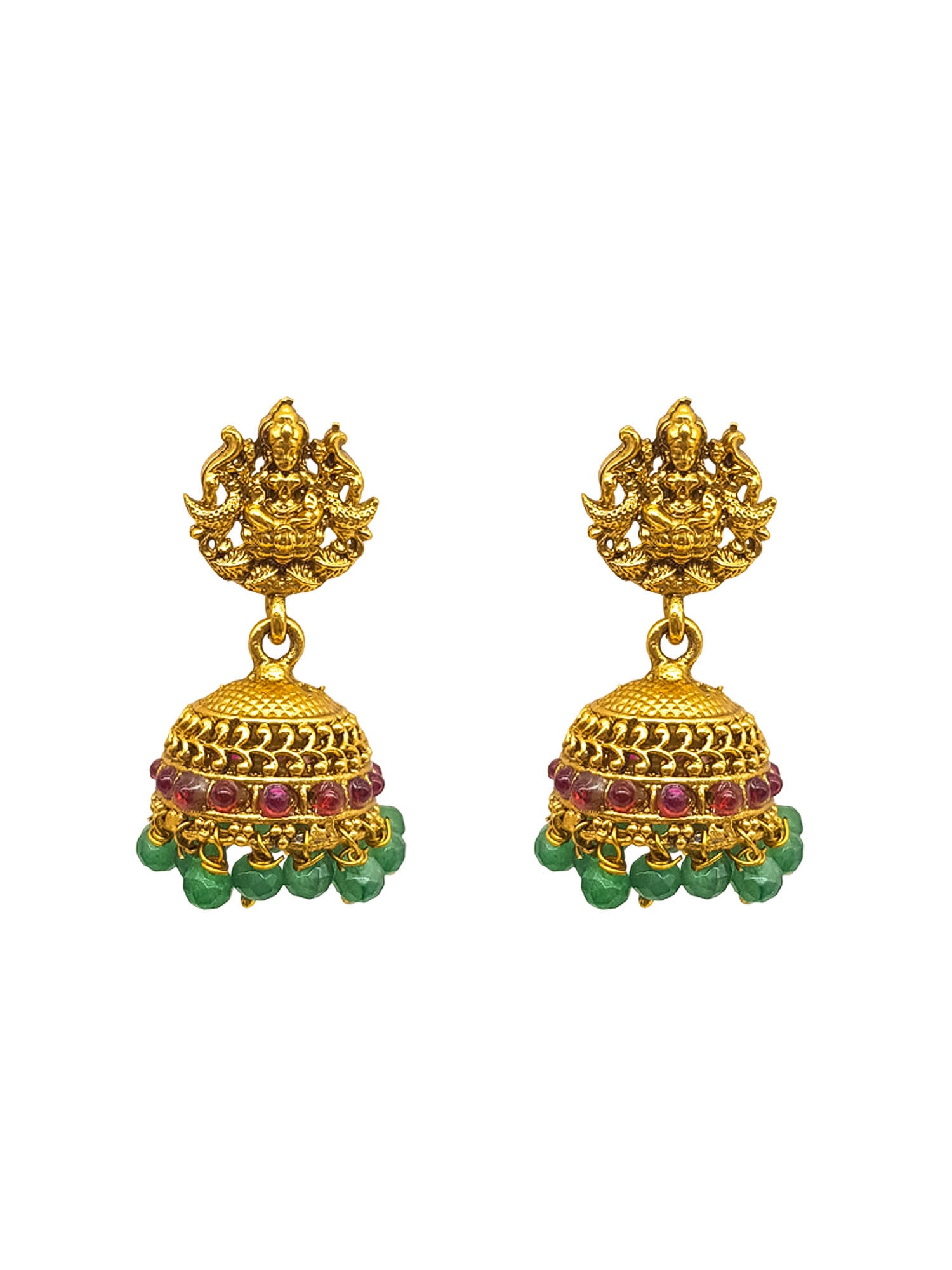 Premium Gold Plated Temple design Pendant Set