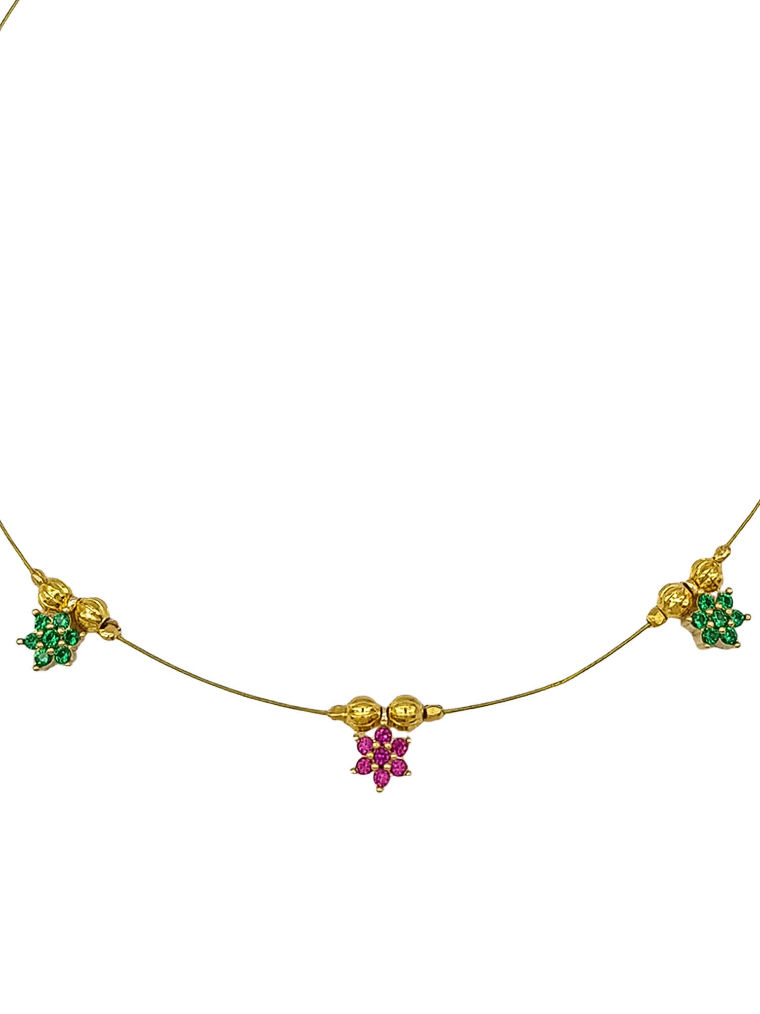 Premium Jaipur Jadau Jewellery Invisible chain With Intricate work Necklace