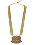 Premium Gold Plated Long Coin Hara Necklace Set with AD Stones