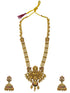 Gold Plated Long Necklace Set with Laxmi