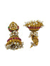 Gold plated Temple design Jhumka Earrings