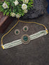 Victoria Polish Gold Plated choker Necklace Set with Pearl