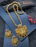 Gold Plated Beads Long Laxmi Necklace Set