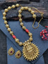 Premium Gold Finish Coral Reversible Necklace Set