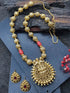 Premium Gold Finish Coral Reversible Necklace Set