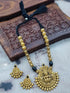 Gold Plated Necklace Set in Silk thread