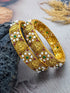 Micro Gold Plated Set of 2 Multi Colour Stone Bangles