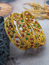 Gold Plated Studded Set of 2 bangles